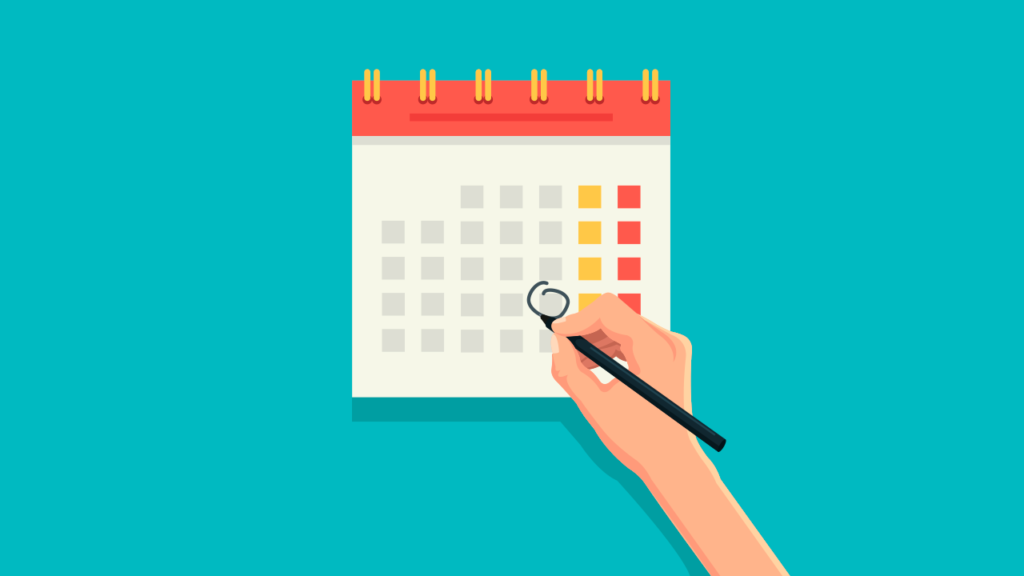 calendário de publicações